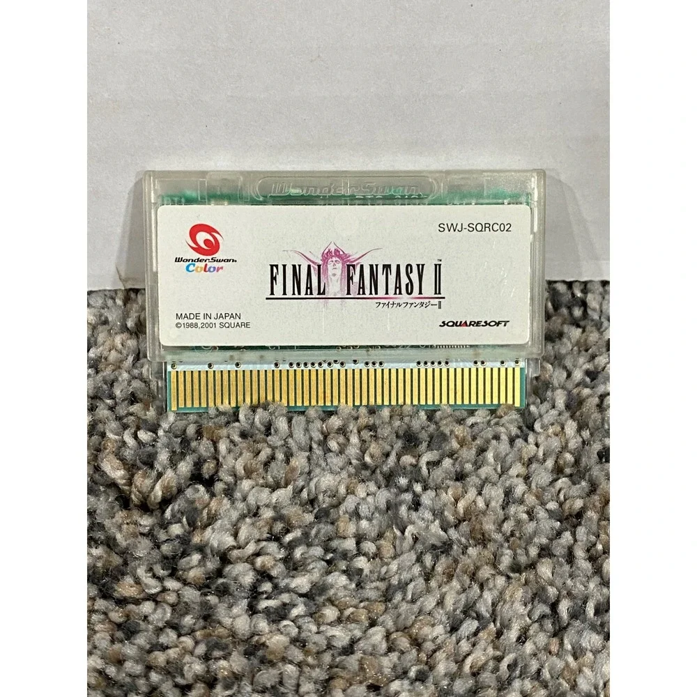 Bandai Final Fantasy II WonderSwan Color Game Clear Japan Import OS